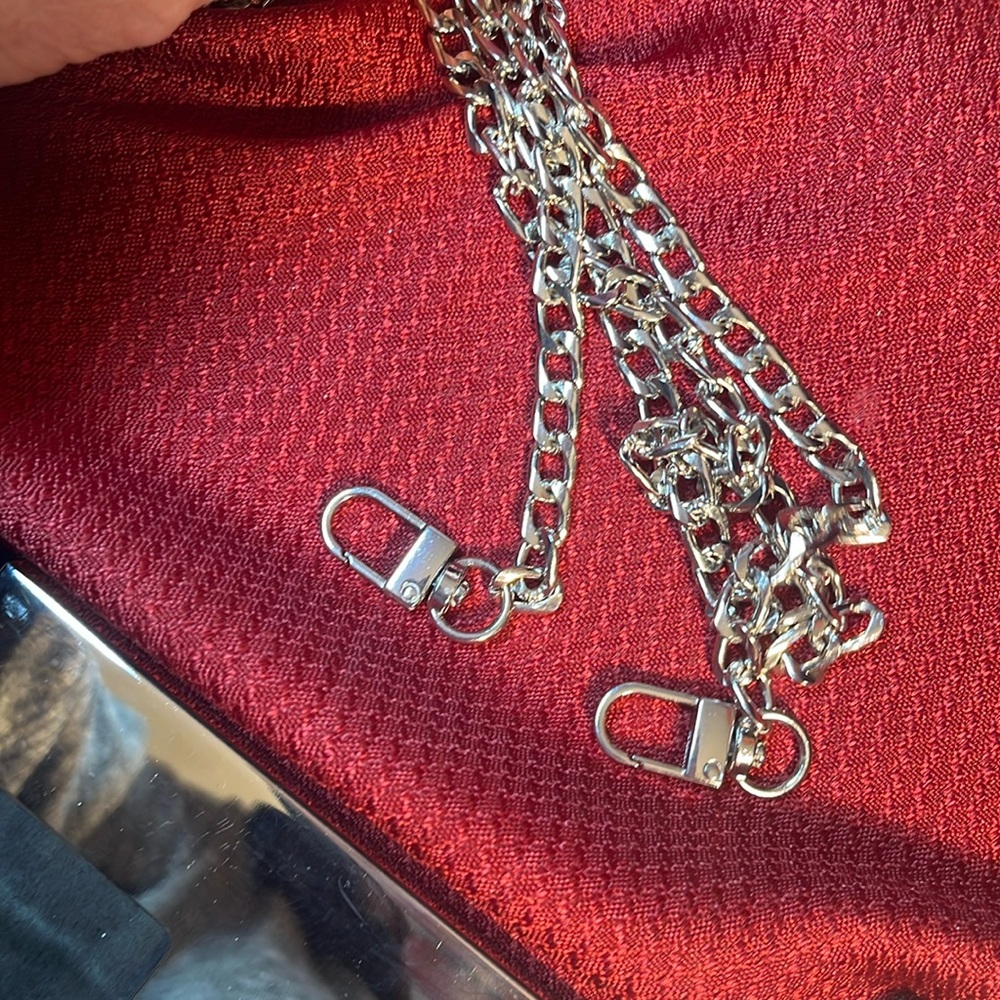 Silver-chain purse replacement strap
